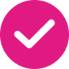 Pink Tick Icon